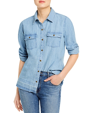 KARL LAGERFELD COTTON DENIM SHIRT,L1AA2629