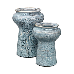 Shop Jamie Young Snorkel Vases, Set Of 2 In Blue