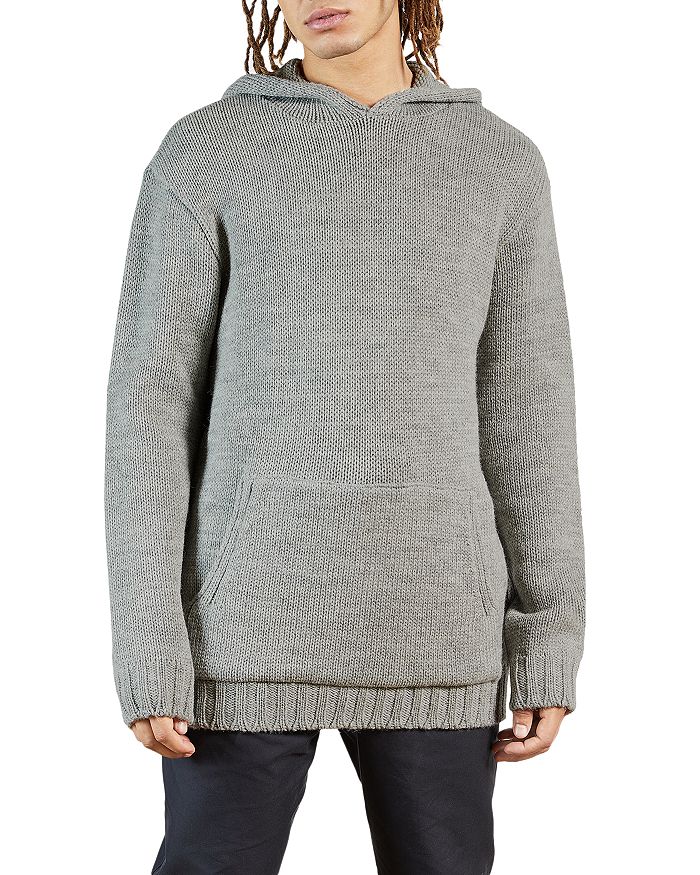 Chunky knit best sale hoodie mens