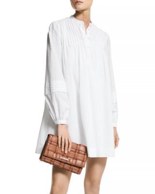 solid white shift dress