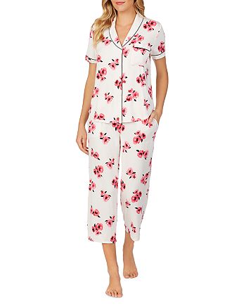 kate spade new york Cropped Floral Print Pajama Set | Bloomingdale's