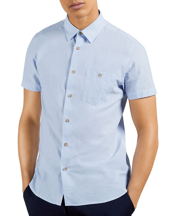 Ted Baker Micro Striped Short Sleeve Shirt | Bloomingdale's