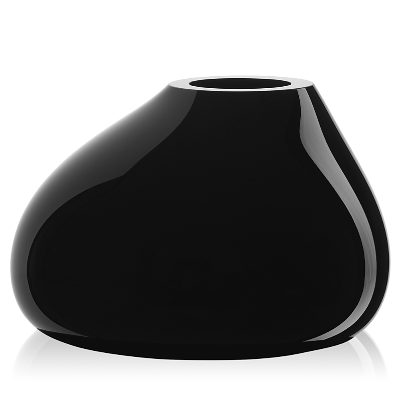 Orrefors Ebon Black Vase, Large In Black