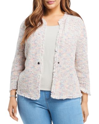 NIC and ZOE Plus - Casting Colors Fringe Trim Jacket