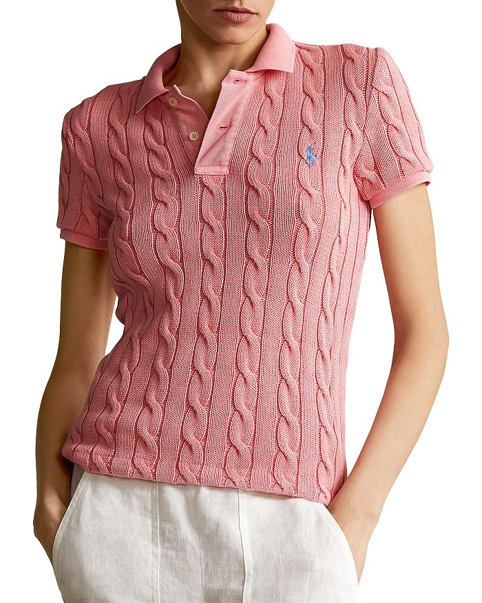 Ralph Lauren Cable Knit Polo Shirt | Bloomingdale's