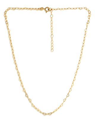 AQUA - Heart Link Chain Necklace, 16" - Exclusive