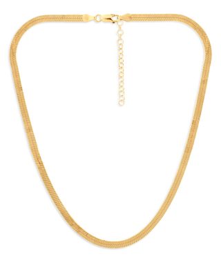 AQUA - Herringbone Chain Necklace, 16" - Exclusive