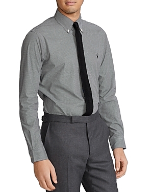 Shop Polo Ralph Lauren Cotton Poplin Classic Fit Button Down Shirt In Black/white Check