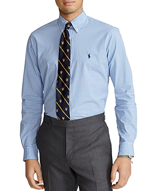 Shop Polo Ralph Lauren Classic Fit Long Sleeve Poplin Button Down Shirt In Blue/white Check