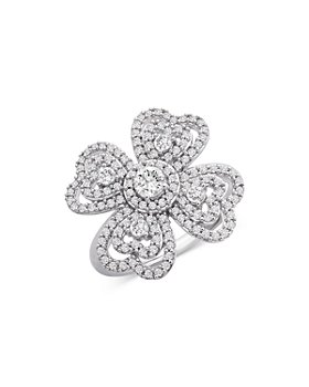 Bloomingdale's - Diamond Flower Ring in 14K White Gold, 1.0 ct. t.w. - 100% Exclusive