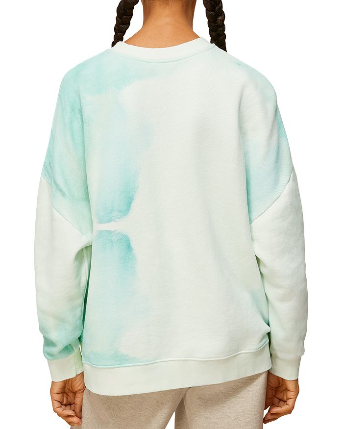 Whistles Tie Dye Sweatshirt In Green Multi