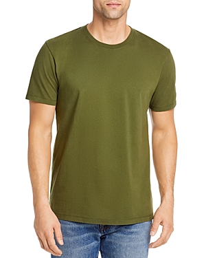 Frame Solid Crewneck Tee In Rifle Green