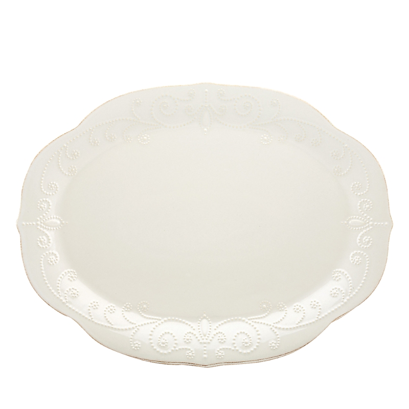 Lenox French Perle White Oval Serving Platter In White