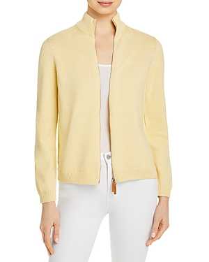 Lafayette 148 Fitted Bomber Jacket In Buttercup