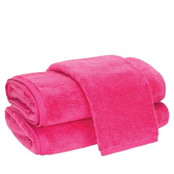Matouk Milagro Towels In Hot Pink