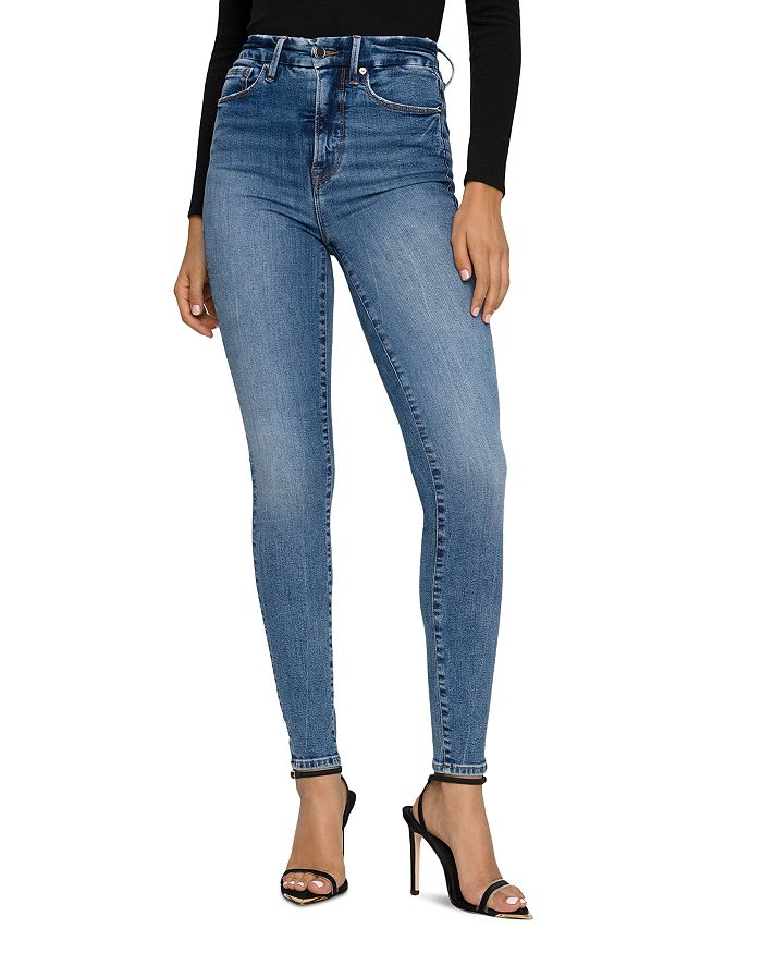 Good American Good High Waist Skinny Jeans in Blue627 | Bloomingdale's