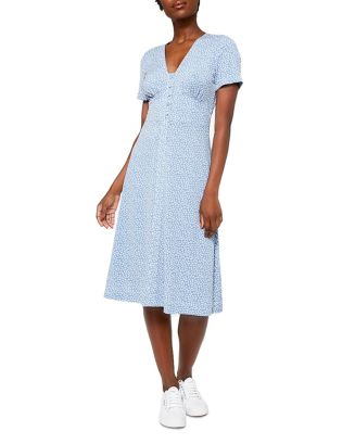 Leota Women's Francesca Floral MIDI Dress Green Size X-Small