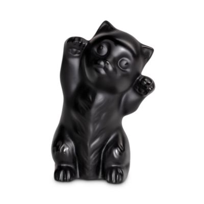 Lalique - Limited Edition Crystal Kitten Black Figure