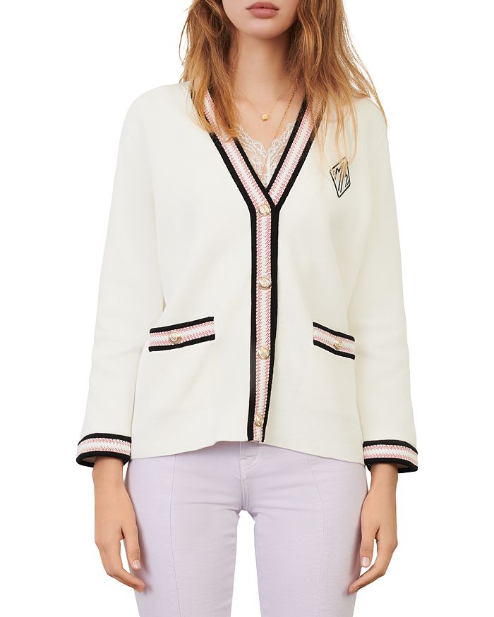 Maje Maison Embroidered Patch Cardigan Bloomingdale s