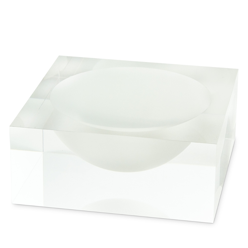 Tizo Design Lucite Frosted White Bowl