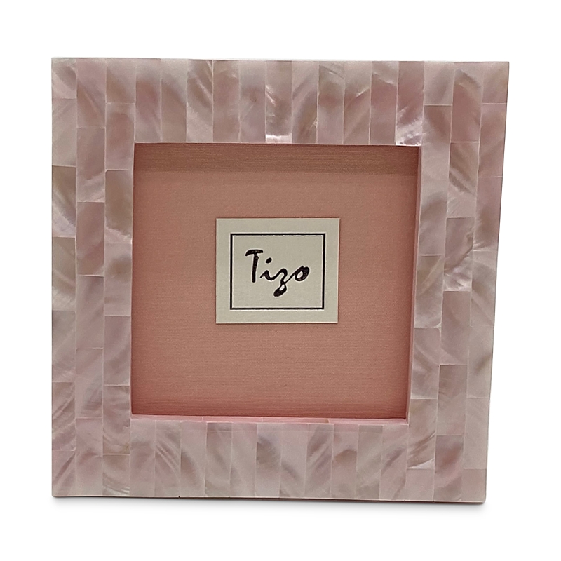 Tizo Mother Of Pearl 3 X 3 Picture Frame In Pink
