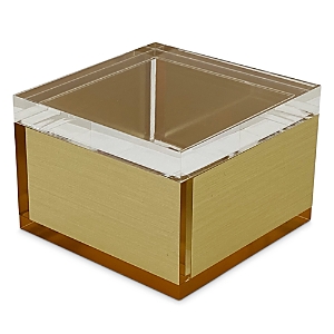 Tizo Design Lucite Square Small Box In Gold