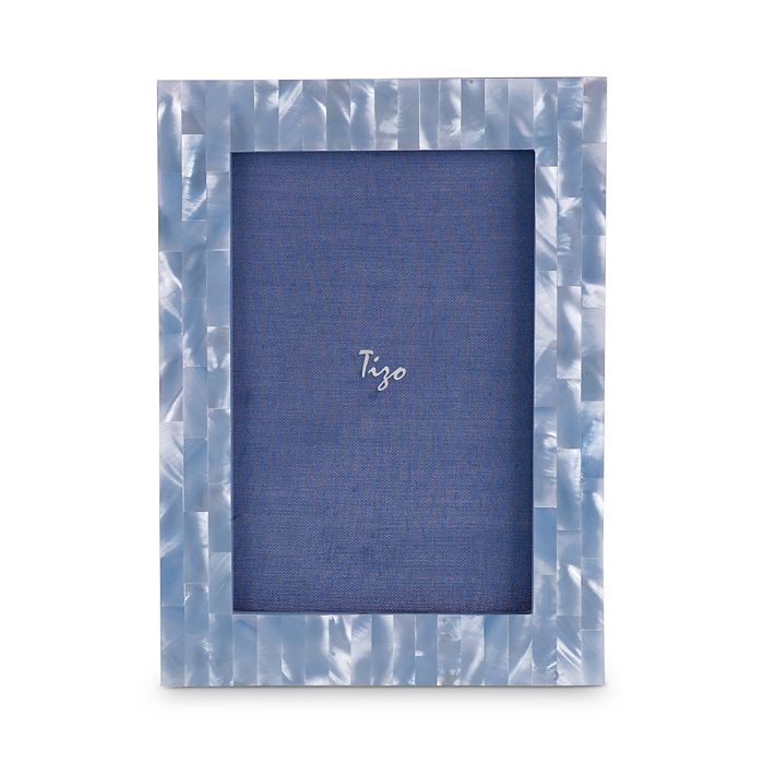 Tizo Mother Of Pearl 4 X 6 Picture Frame In Blue