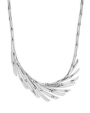 Shop John Hardy Sterling Silver Bamboo Look Statement Necklace, 16-18