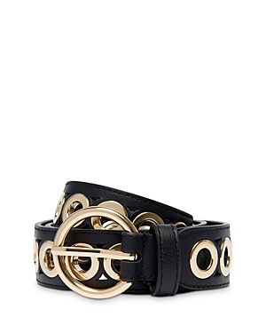 Sandro Women's Adelia Leather Grommet Belt