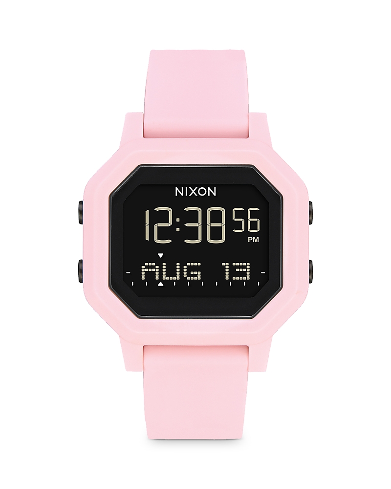 Nixon Siren Digital Watch, 38mm In Pale Pink