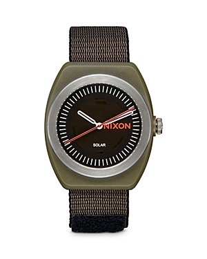 Shop Nixon Light Wave Watch, 37mm In Black/green
