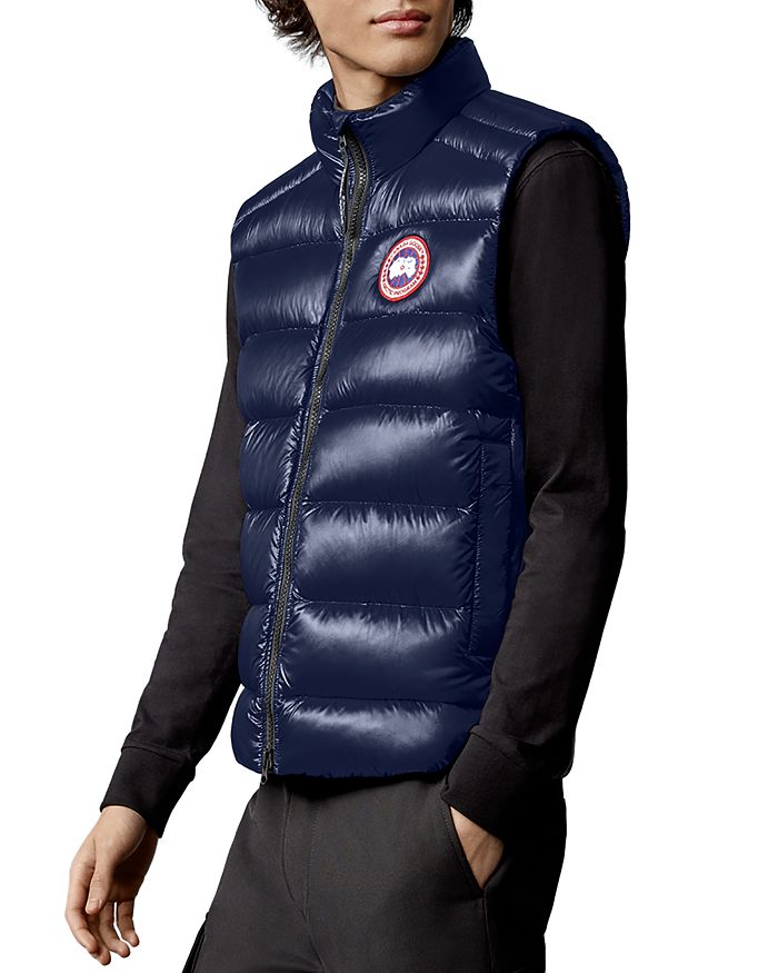 Shop Canada Goose Crofton Channel Quilted Down Vest In Atlantic Navy