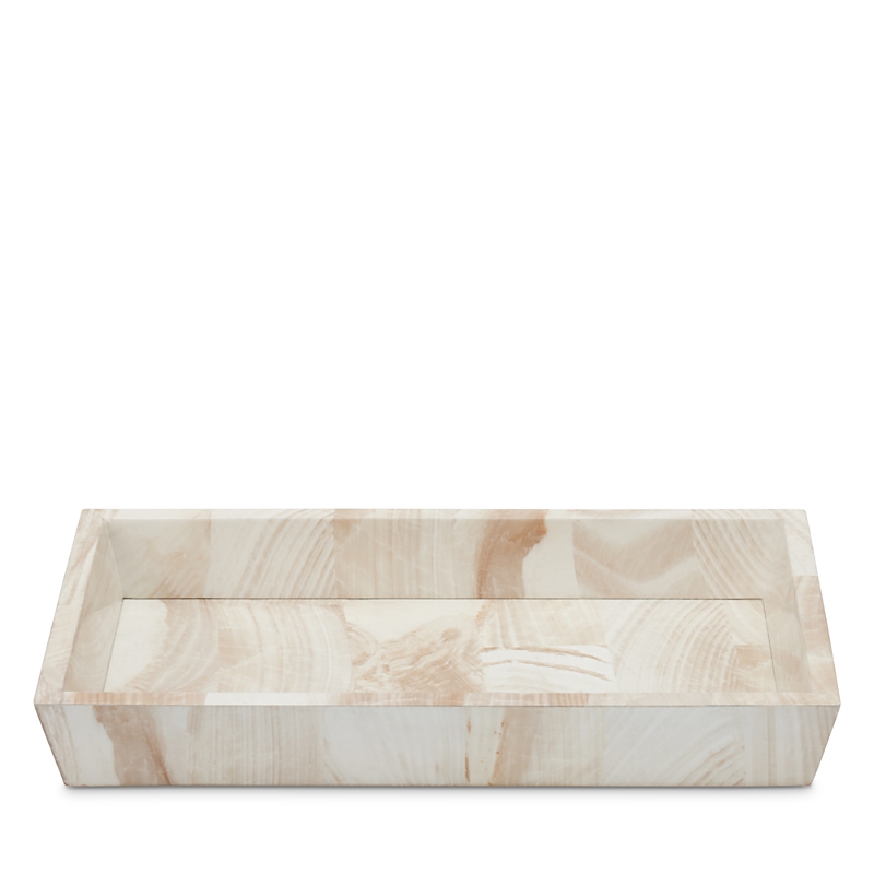 Pigeon & Poodle Palermo Ii Tray In Faux Clamstone