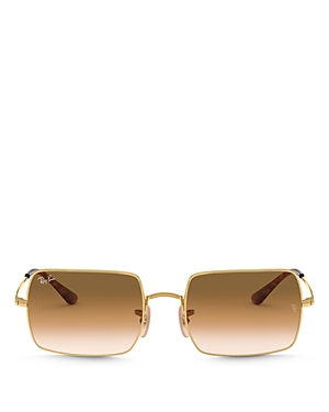 Ray Ban Ray-ban Square Sunglasses, 54mm In Gold/brown Gradient