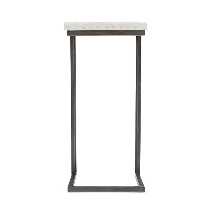 Bernhardt Sausalito Outdoor Accent Table In Terrazzo/flint Gray