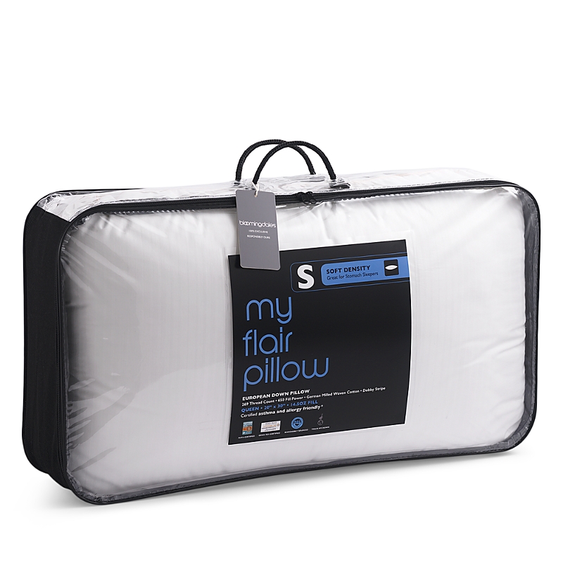Bloomingdale's My Flair Asthma & Allergy Friendly Down Queen Soft Pillow - Exclusive In White