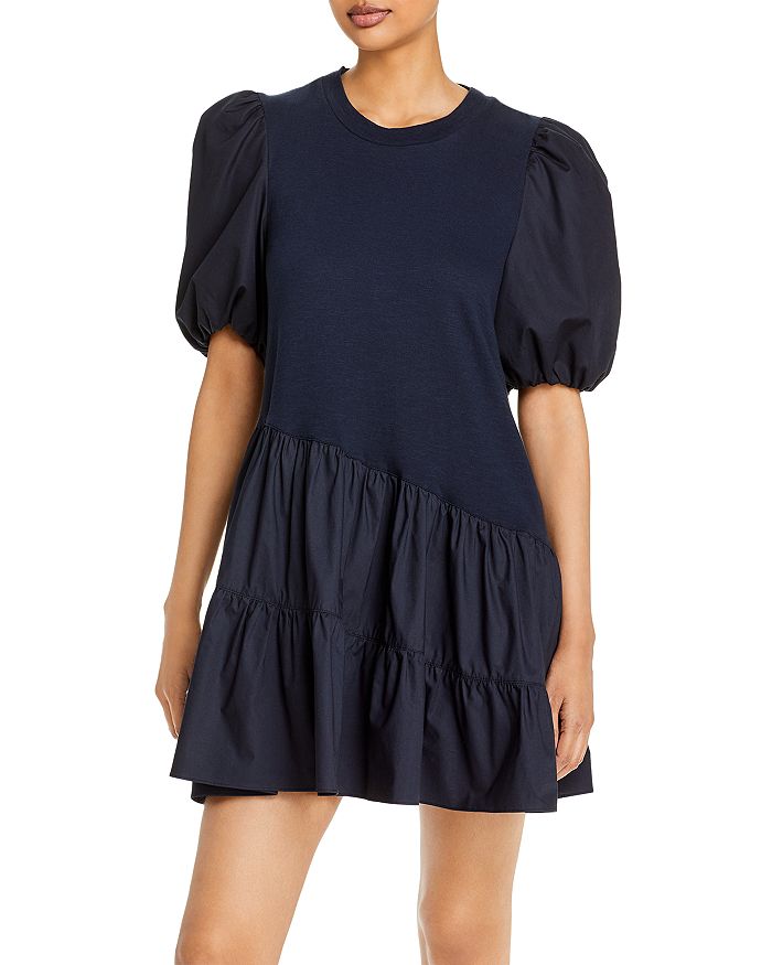 Cinq à Sept Caitlin Asymmetric Ruffle Mini Dress | Bloomingdale's