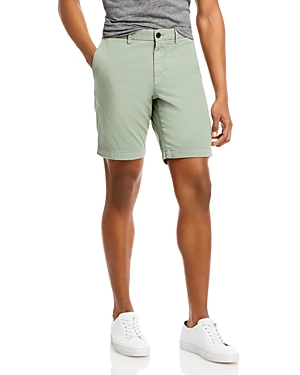 Theory Men's Zaine Solid Chino Shorts In Steel Green