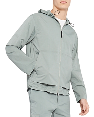 Theory Haskel Kelso Pique Packable Jacket In Steel Green