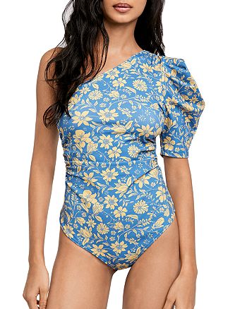Free People Somethin Bout You Floral One Shoulder Bodysuit Bloomingdale S