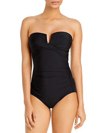 Calvin Klein Split Cup Bandeau One Piece Swimsuit (45% off) - Comparable  value $108 | Bloomingdale's