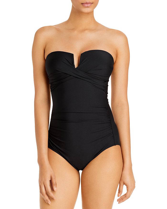 Calvin Klein Split Cup Bandeau One Piece Swimsuit (45% off) - Comparable  value $108