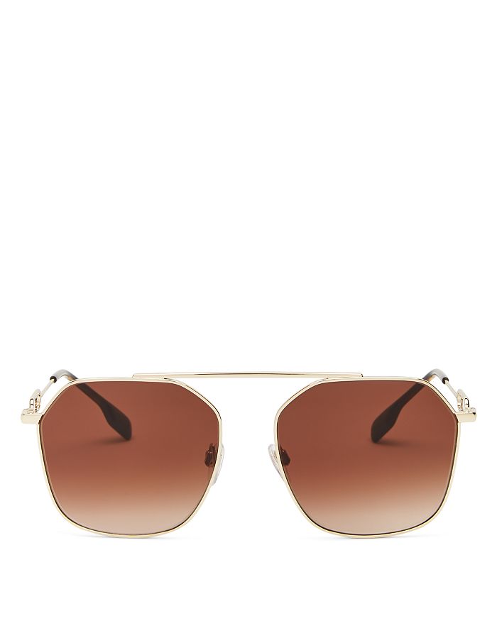 Burberry Men's Brow Bar Square Sunglasses, 57mm | Bloomingdale's