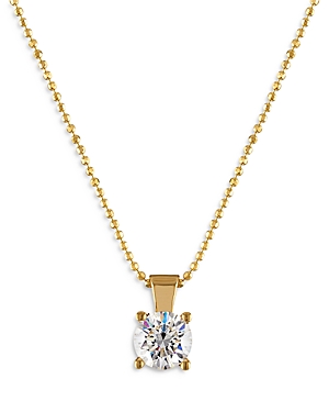 Bloomingdale's Diamond Solitaire Pendant Necklace In 18k Yellow Gold, 1.0 Ct. T.w. - 100% Exclusive In White/gold