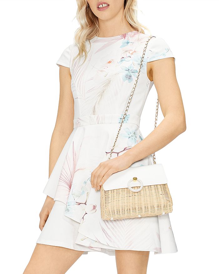 Ted baker ruffle skater dress online