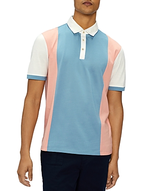 Ted Baker Colorblock Jersey Polo Shirt In Multi Colour