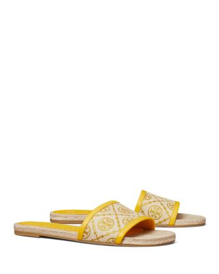 yellow tory burch sandals