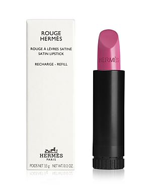 Pre-owned Hermes Rouge  Satin Lipstick Refill In 50 Rose Zinzolin