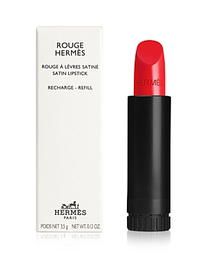 Pre-owned Hermes Rouge  Satin Lipstick Refill In 64 Rouge Casaque