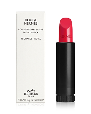 Pre-owned Hermes Rouge  Satin Lipstick Refill In 66 Rouge Piment